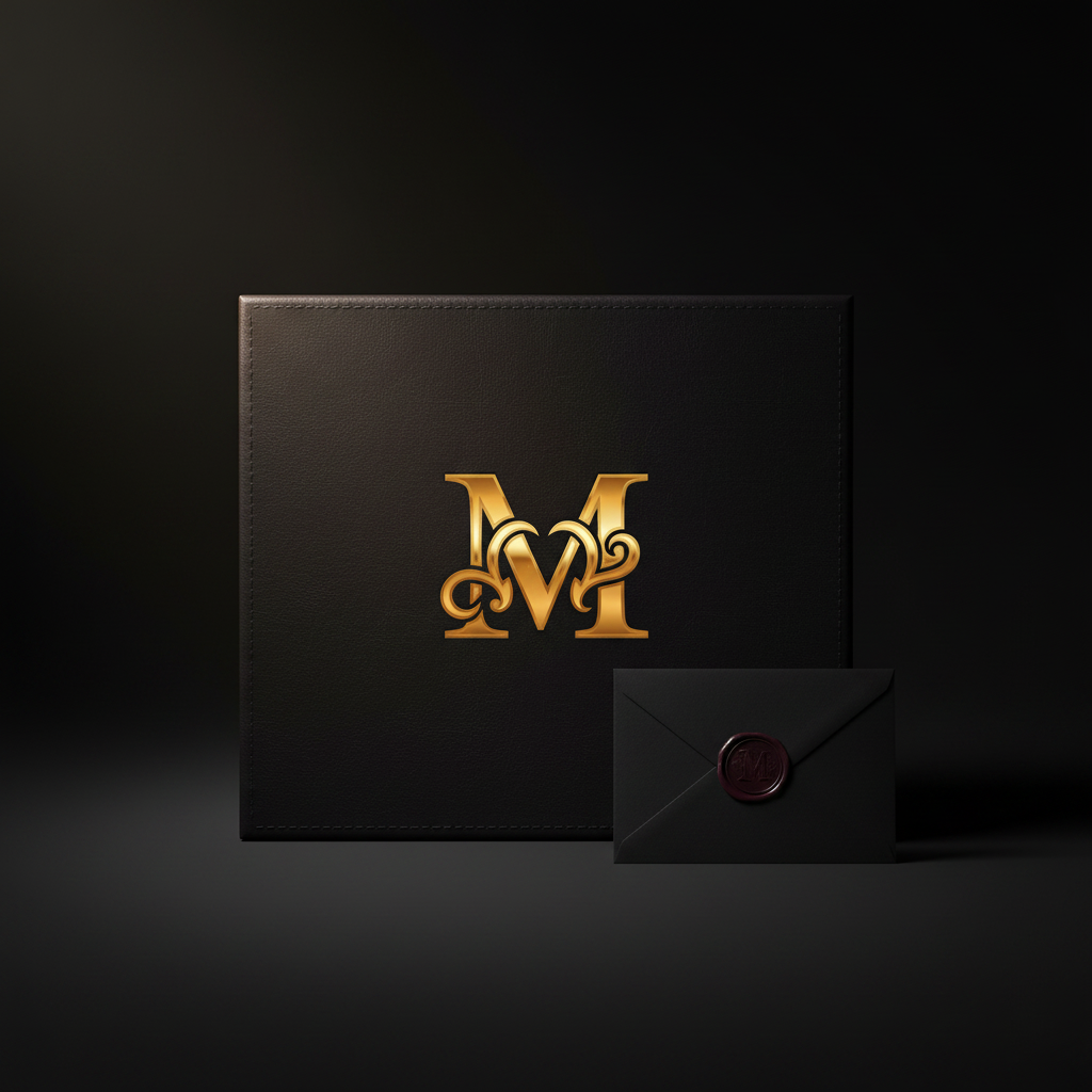 Luxury box with small envelope in front